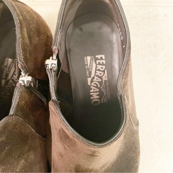 Salvatore Ferragamo Suede Ankle Chelsea Boots - Picture 9 of 10
